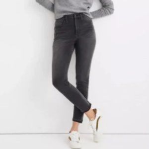 Madewell Roadtripper Jeggings High Rise Skinny Jeans Raw Released Hem Gray 25P